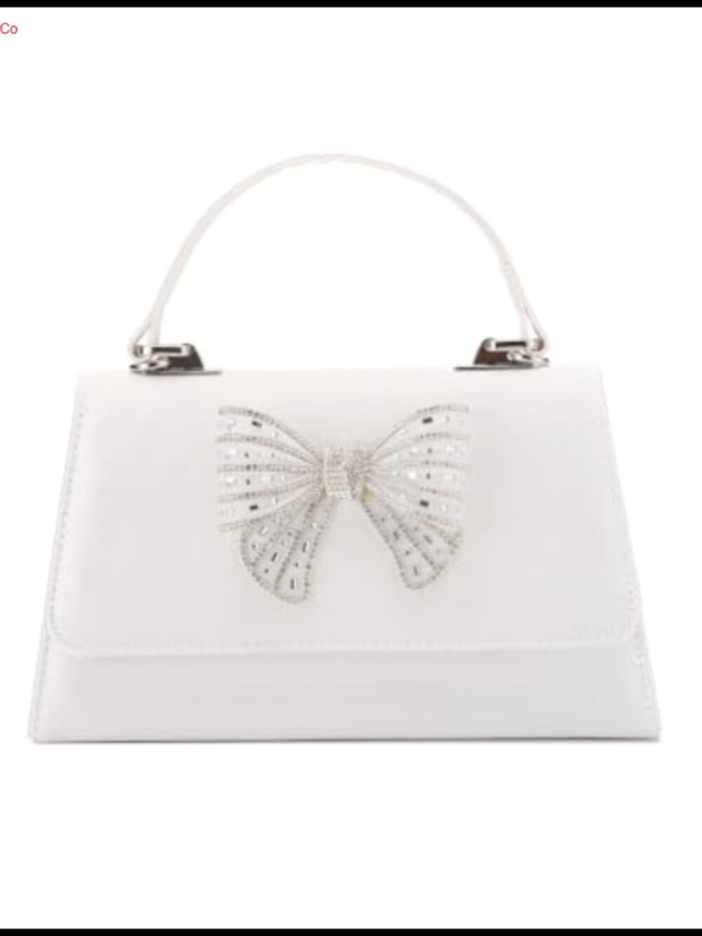 Satin Evening Handbag Top Handle Clutch with Bow Magnetic Snap